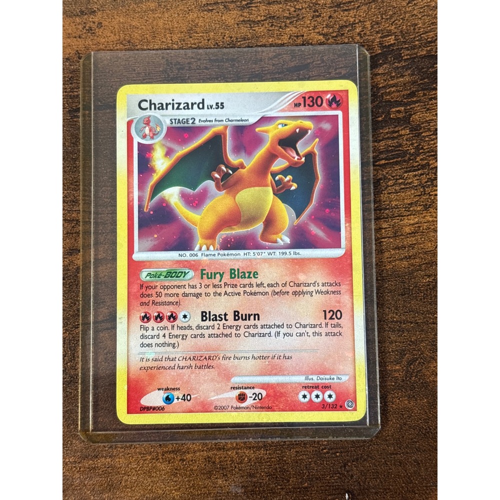 Pokemon Charizard LV.55 3/132 Holo Rare Diamond & Pearl Secret Wonders 2007